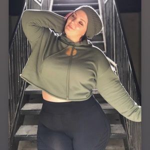 Military Green Cropped top